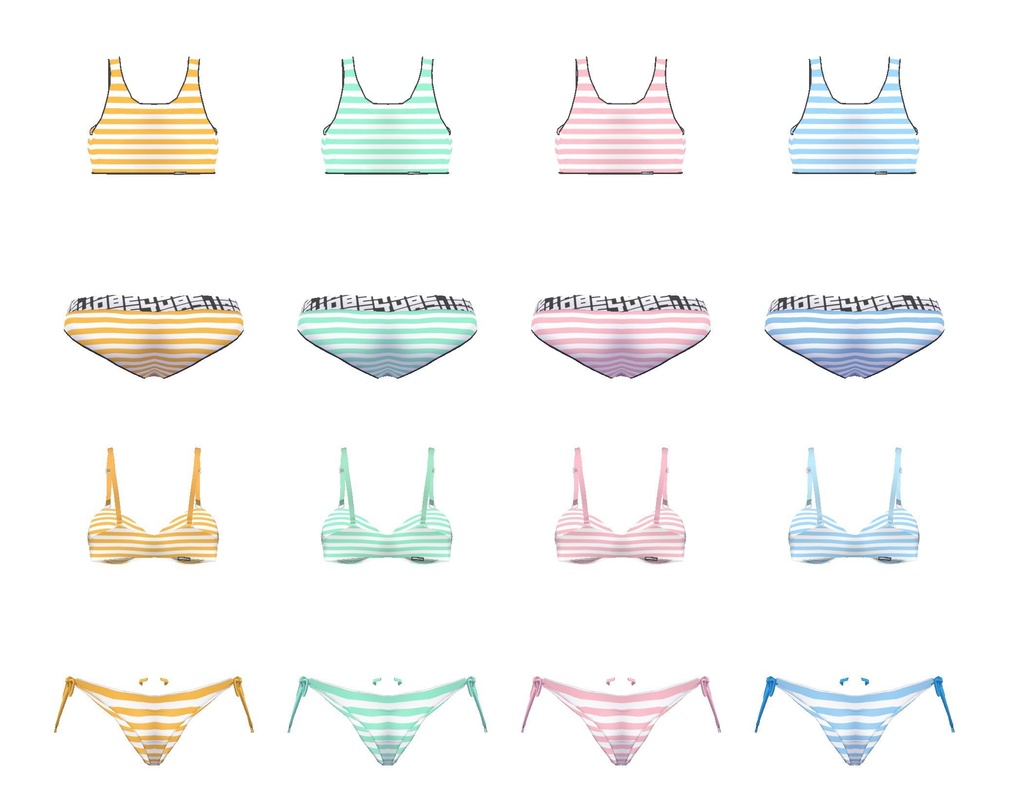 ひかえめブラ&シンプルショーツ