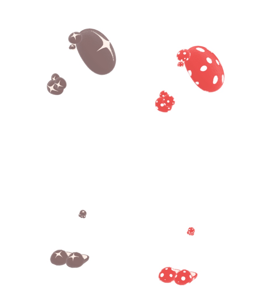 もこもこきのこ(アクセサリーセット)