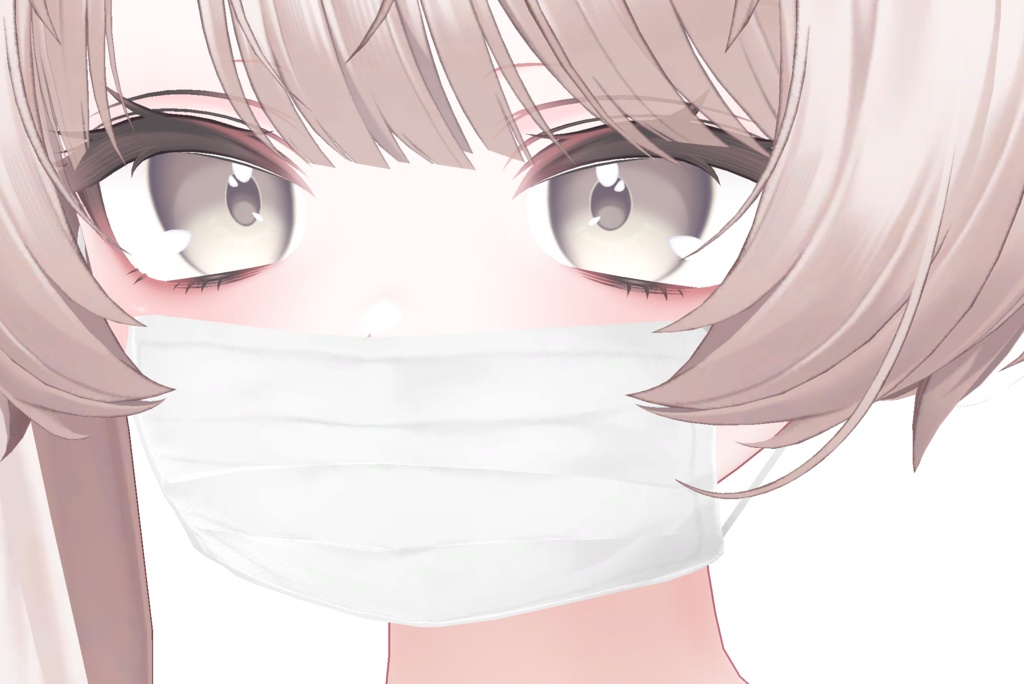 白と黒マスク(エクちゃんミルフィちゃん対応)