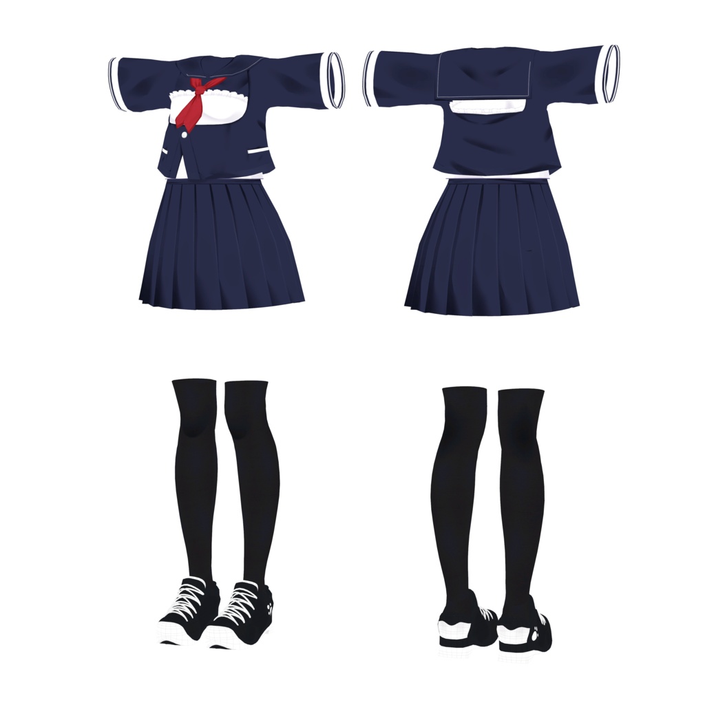 部屋着17_お得セットE_ふわふわセーラー服(??アバター対応)