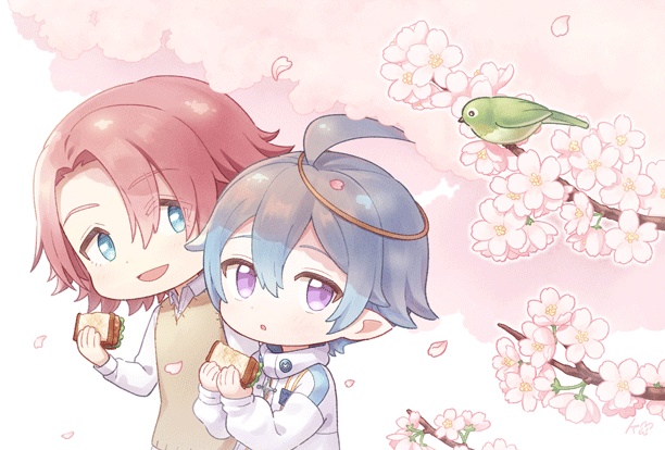 【ポストカード】春の花見客
