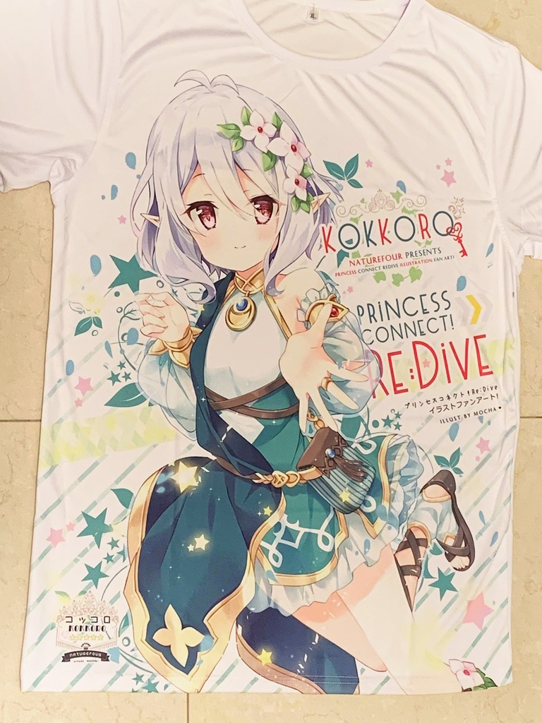コッコロちゃんフルカラーTシャツ(LとXLサイズあり)