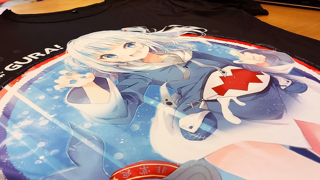 ぐらちゃんフルカラーTシャツ(黒い)