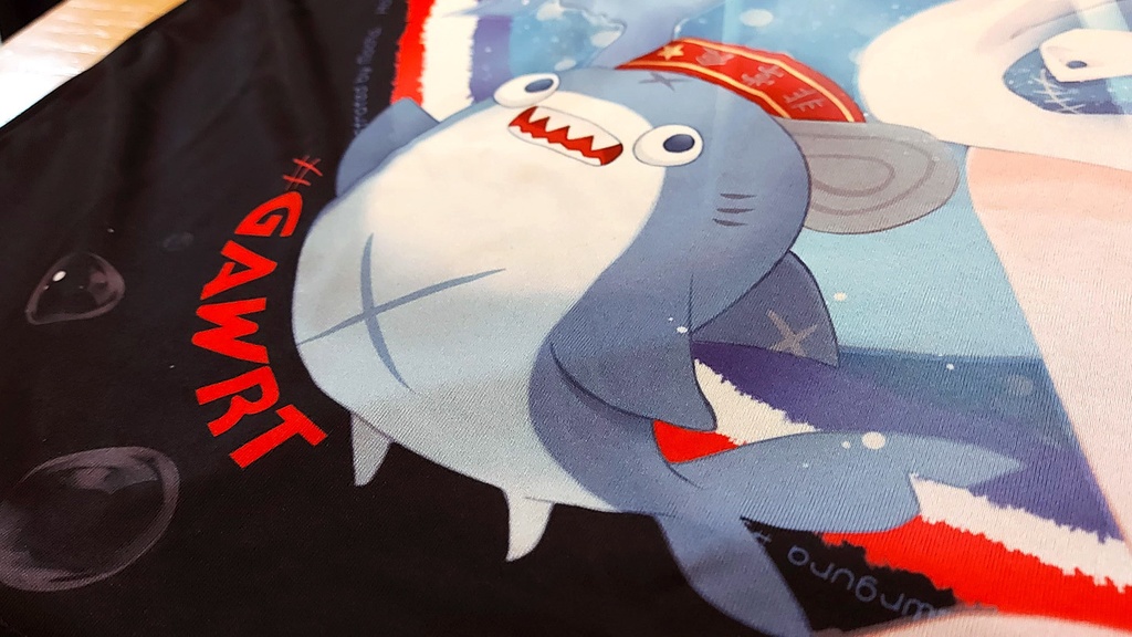 ぐらちゃんフルカラーTシャツ(黒い)