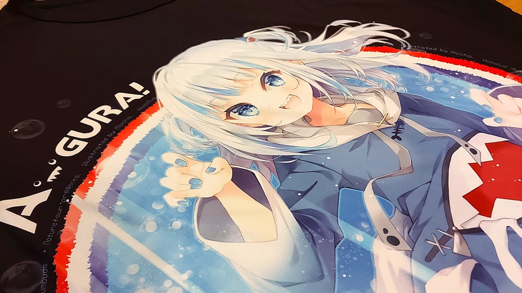 ぐらちゃんフルカラーTシャツ(黒い)