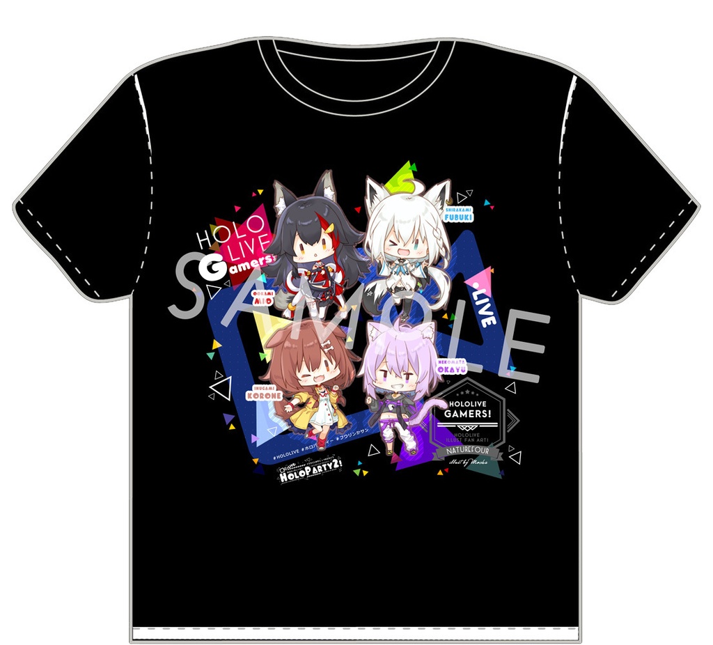 ホロライブゲーマーズTシャツ(黒い)