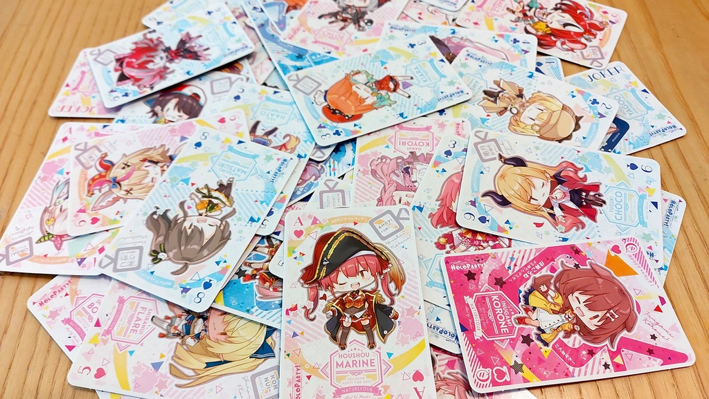 ホロライブトランプと特典バッジ