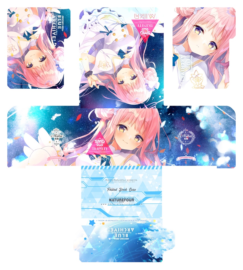 「C102新作」ブルアカTCGカードスリーブとデッキケース4点セット A