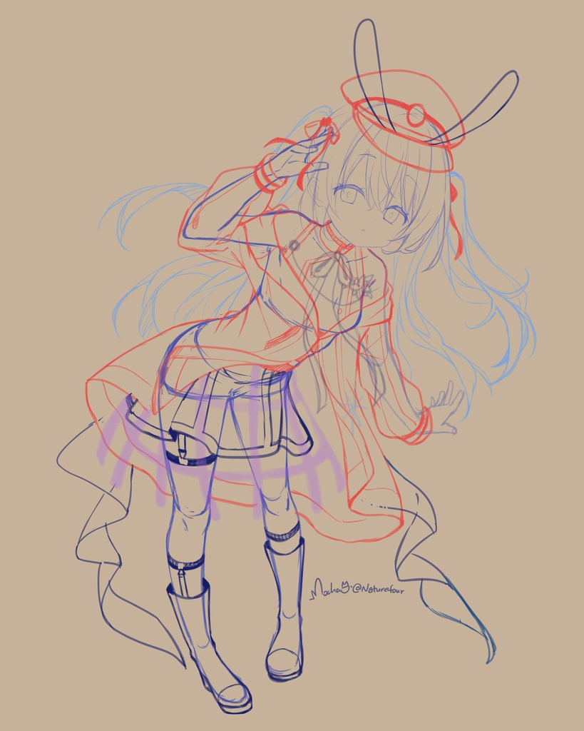 「C102新作」チノちゃん25cm高さ多彩な色印刷ビッグアクスタ