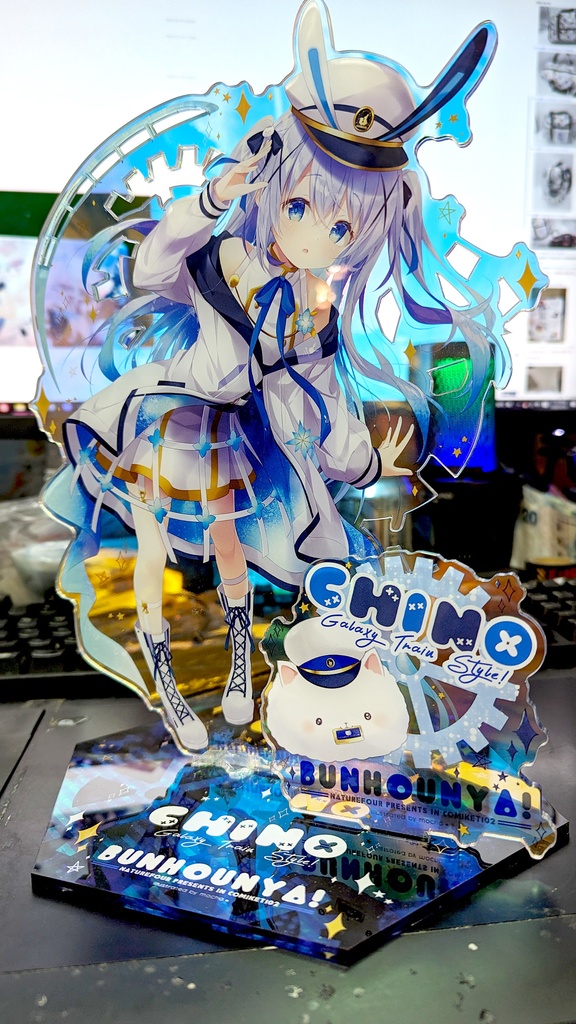 「C102新作」チノちゃん25cm高さ多彩な色印刷ビッグアクスタ