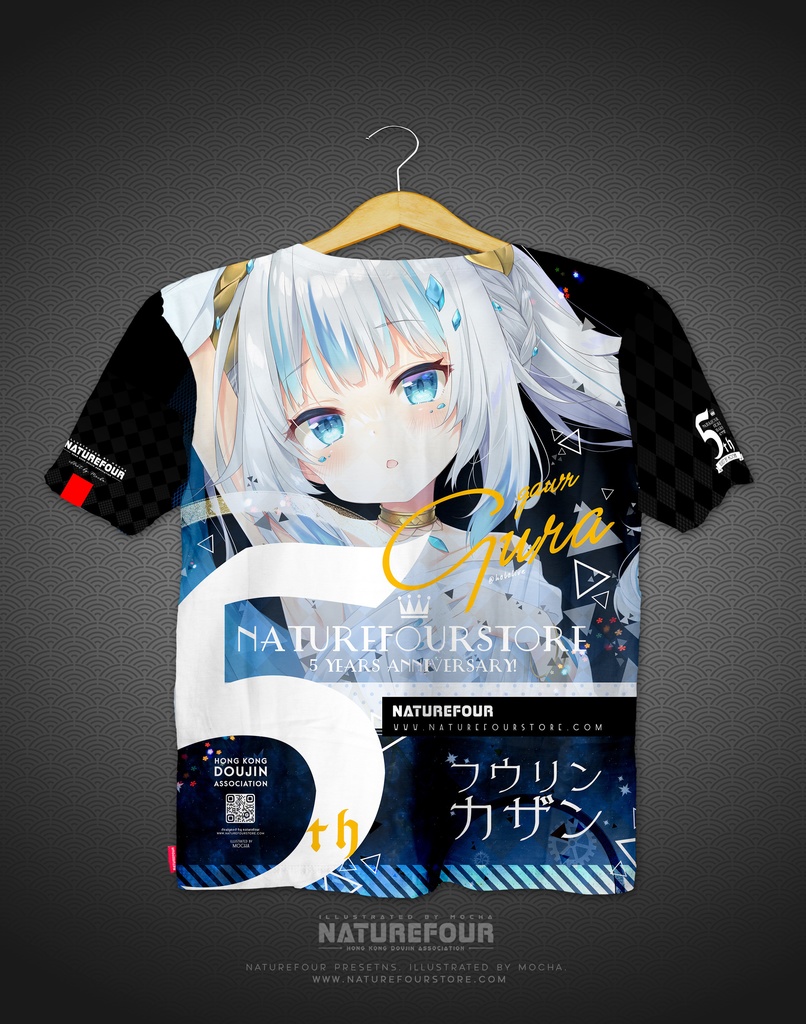 【BOOTH限定C104/8月下旬以降発送】(サイズXL)風林火山通販五周年限定セット4点入り(Tシャツ、メタル、箔押しカード、アクリル)