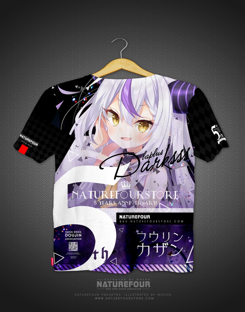 【BOOTH限定C104/8月下旬以降発送】(サイズXL)風林火山通販五周年限定セット4点入り(Tシャツ、メタル、箔押しカード、アクリル)