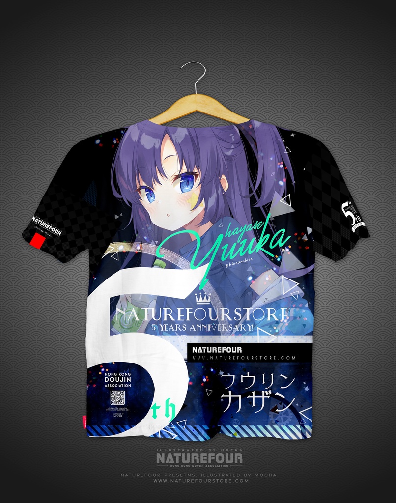 【BOOTH限定C104/8月下旬以降発送】(サイズXL)風林火山通販五周年限定セット4点入り(Tシャツ、メタル、箔押しカード、アクリル)