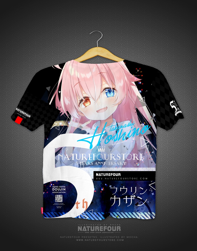 【BOOTH限定C104/8月下旬以降発送】(サイズXL)風林火山通販五周年限定セット4点入り(Tシャツ、メタル、箔押しカード、アクリル)