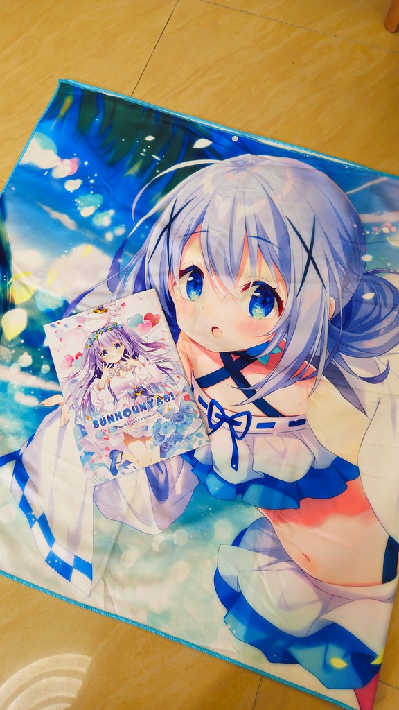 【C104新作】140x70cmバスタオル(ストラップとボタン付き)