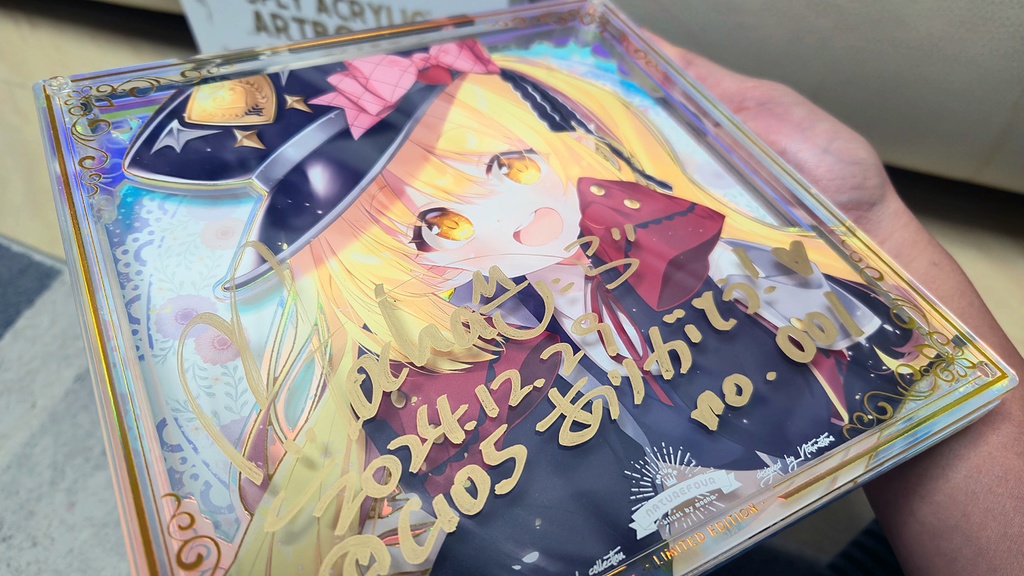 【BOOTH限定/2月上旬以降発送】2024直筆サインアクリル複製画「イブキ」