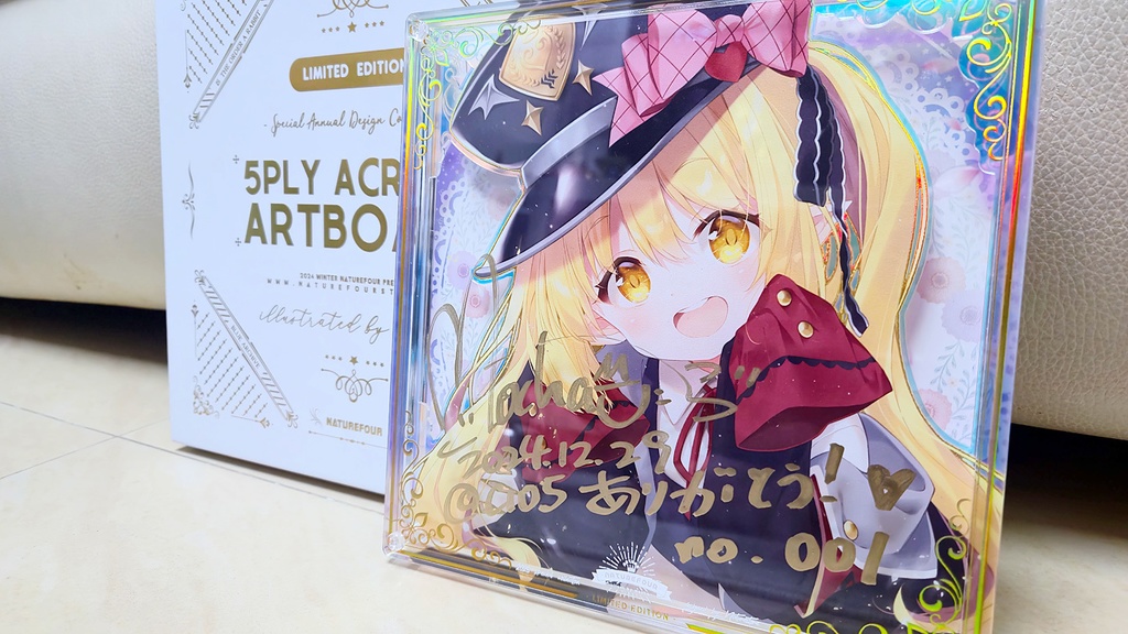 【BOOTH限定/2月上旬以降発送】2024直筆サインアクリル複製画「イブキ」