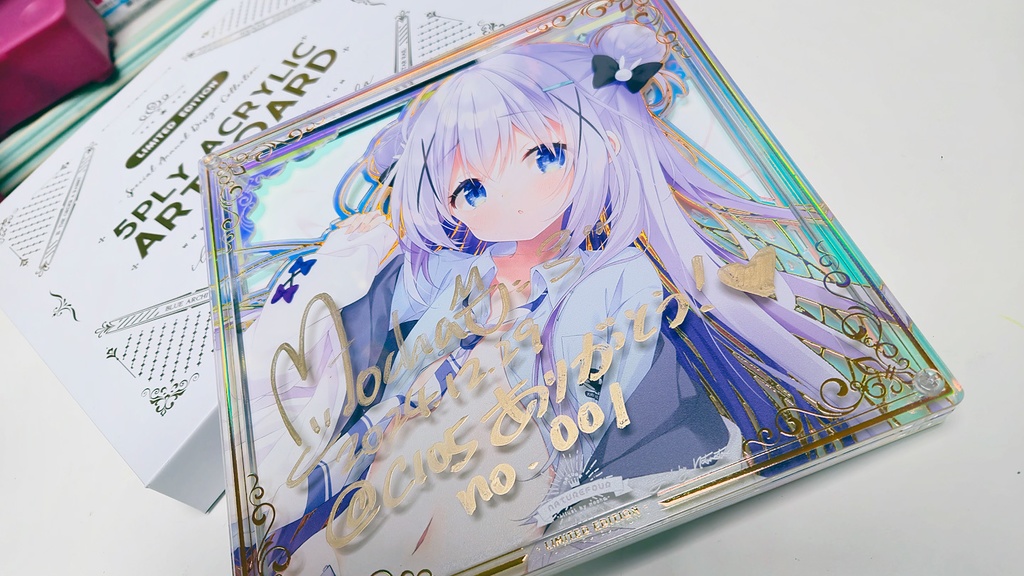 【BOOTH限定/2月上旬以降発送】2024直筆サインアクリル複製画「チノちゃん」