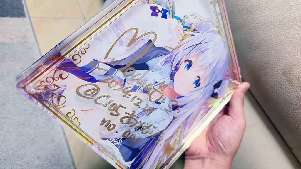 【BOOTH限定/2月上旬以降発送】2024直筆サインアクリル複製画「チノちゃん」