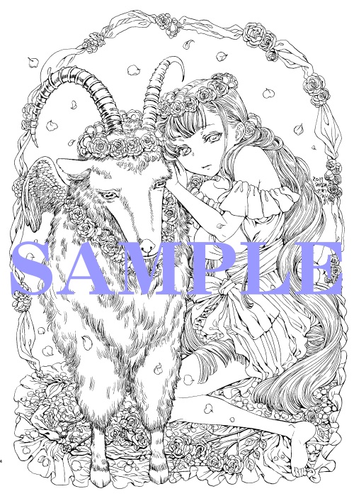 南澤久佳のたのしいぬりえⅡ~PDF版【白】~+jpg版