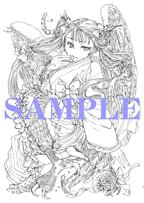 南澤久佳のたのしいぬりえⅡ~PDF版【白】~+jpg版