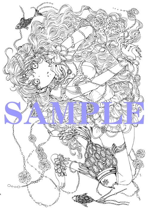 南澤久佳のたのしいぬりえⅡ~PDF版【白】~+jpg版