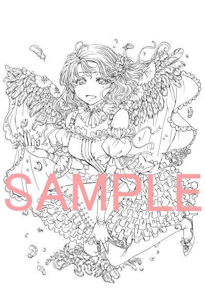 南澤久佳のたのしいぬりえ~PDF版【白】~+jpg版