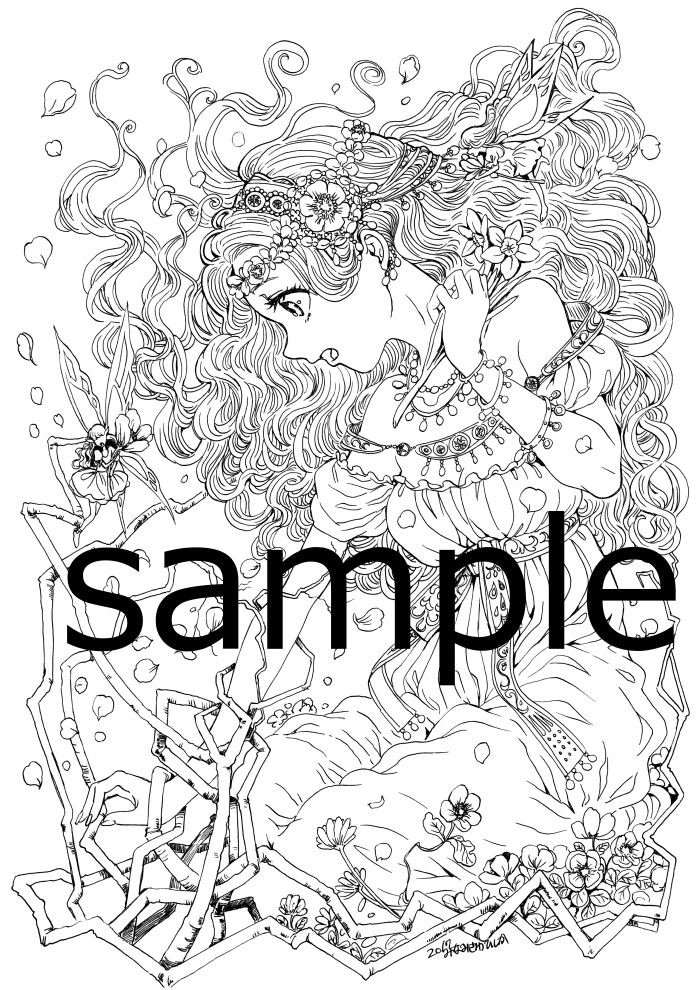 南澤久佳のたのしいぬりえⅢ~PDF版【白】~+jpg版