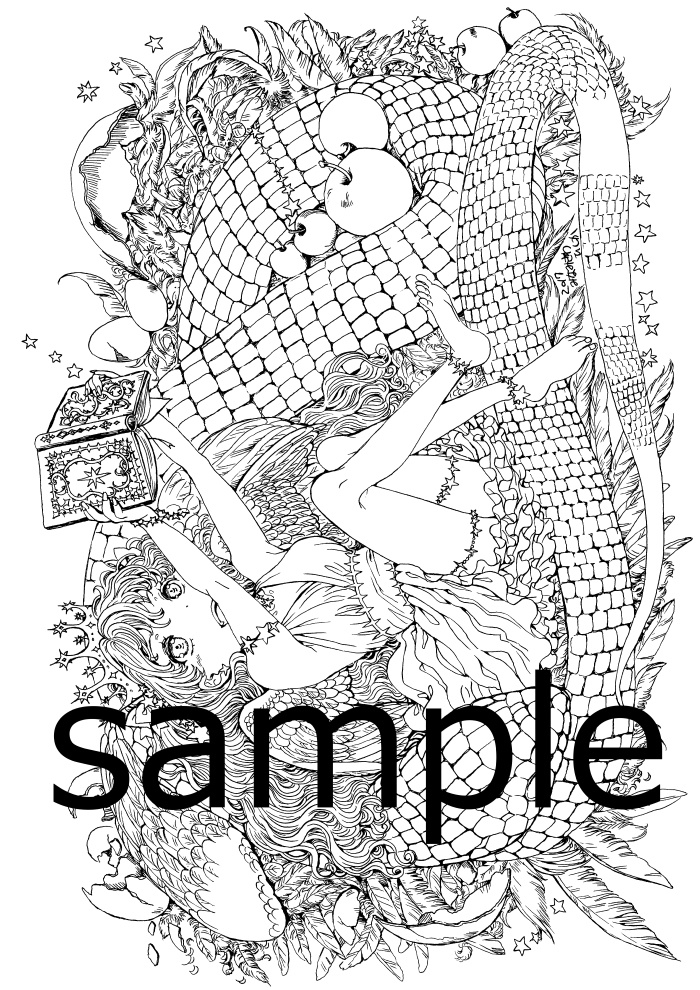 南澤久佳のたのしいぬりえⅢ~PDF版【白】~+jpg版