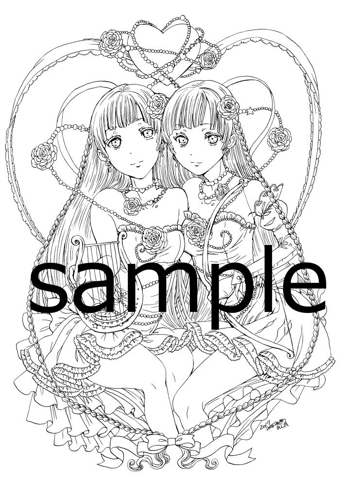 南澤久佳のたのしいぬりえⅢ~PDF版【白】~+jpg版