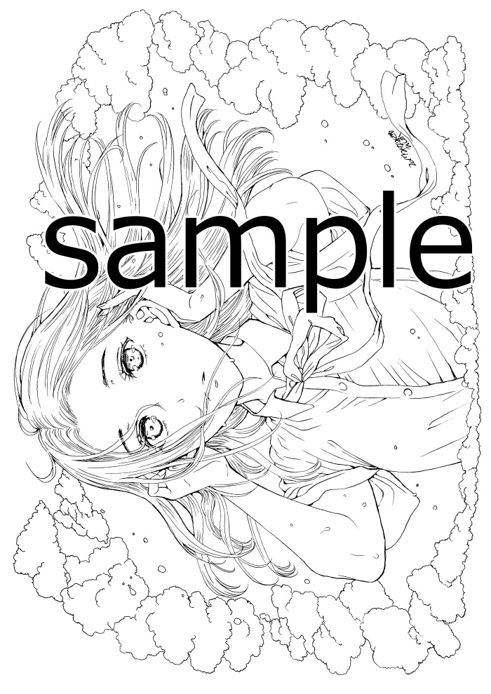 南澤久佳のたのしいぬりえⅢ~PDF版【白】~+jpg版