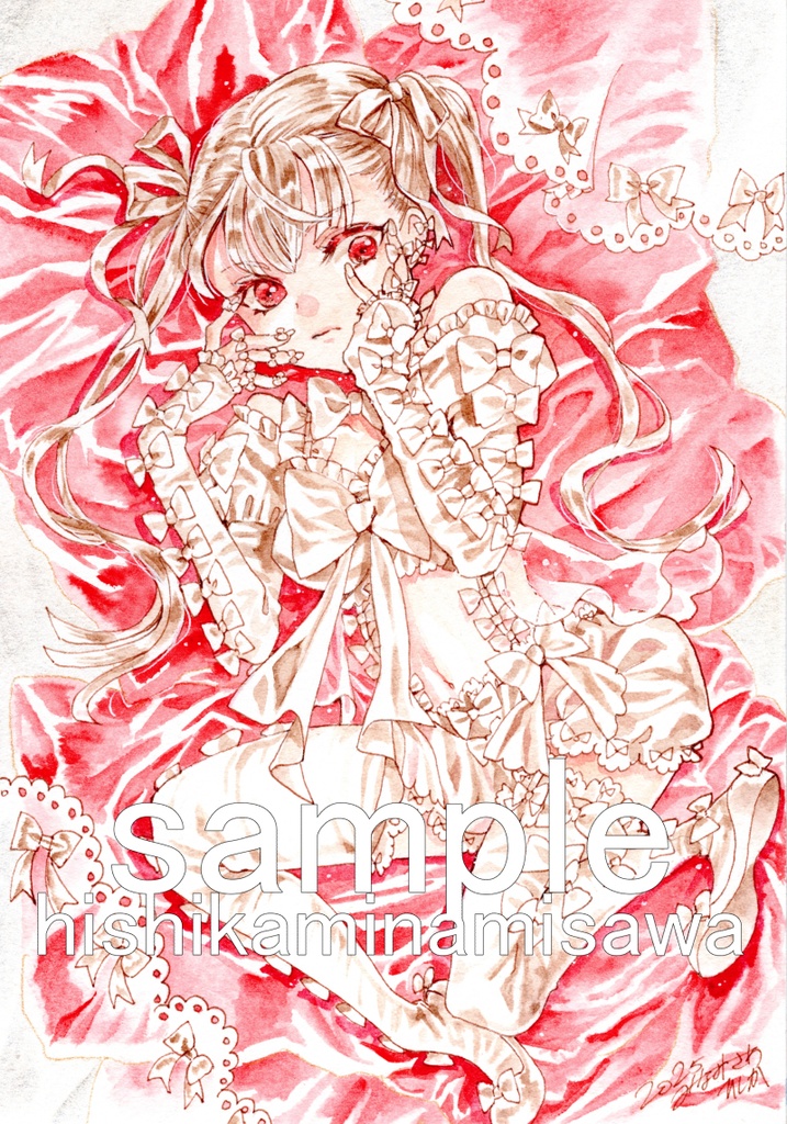 原画「クレイジー・リボン(赤)」