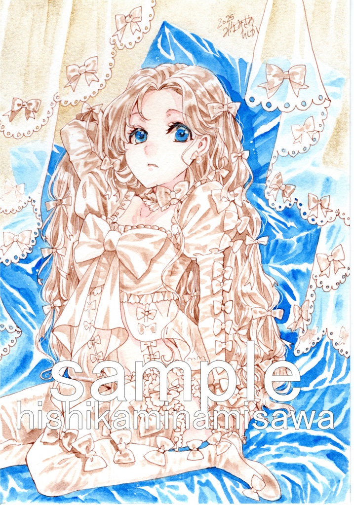 原画「クレイジー・リボン（青）」