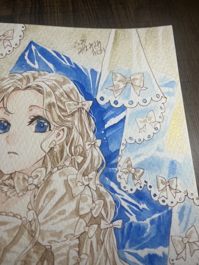 原画「クレイジー・リボン(青)」