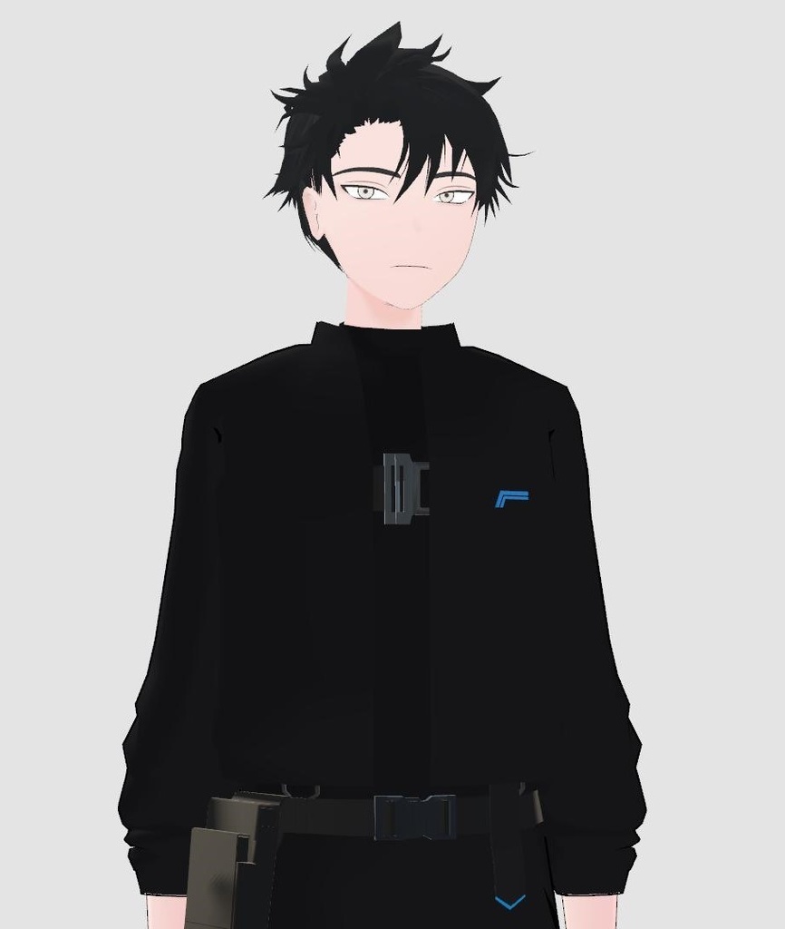 【オリジナル3Dモデル】Yuki|ミリタリー風 男性アバターVRChat向けPCモデル(VRM同梱)