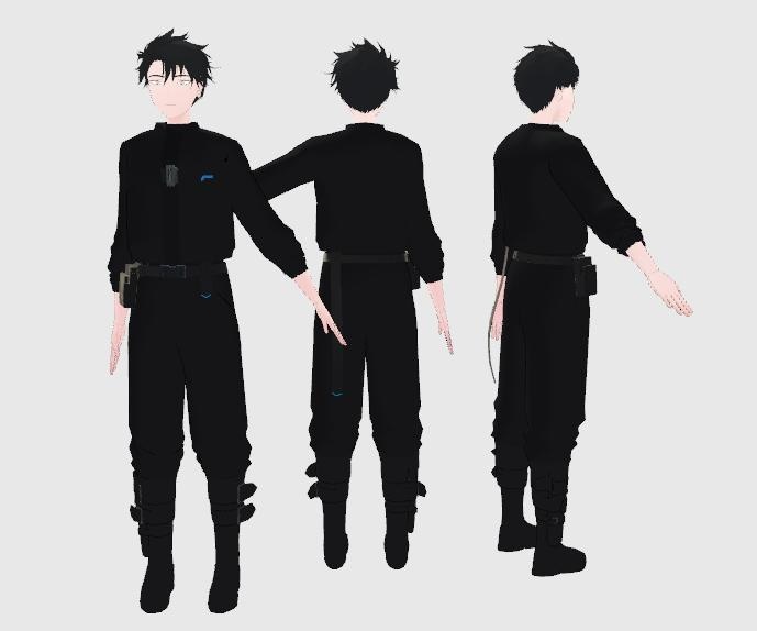 【オリジナル3Dモデル】Yuki|ミリタリー風 男性アバターVRChat向けPCモデル(VRM同梱)