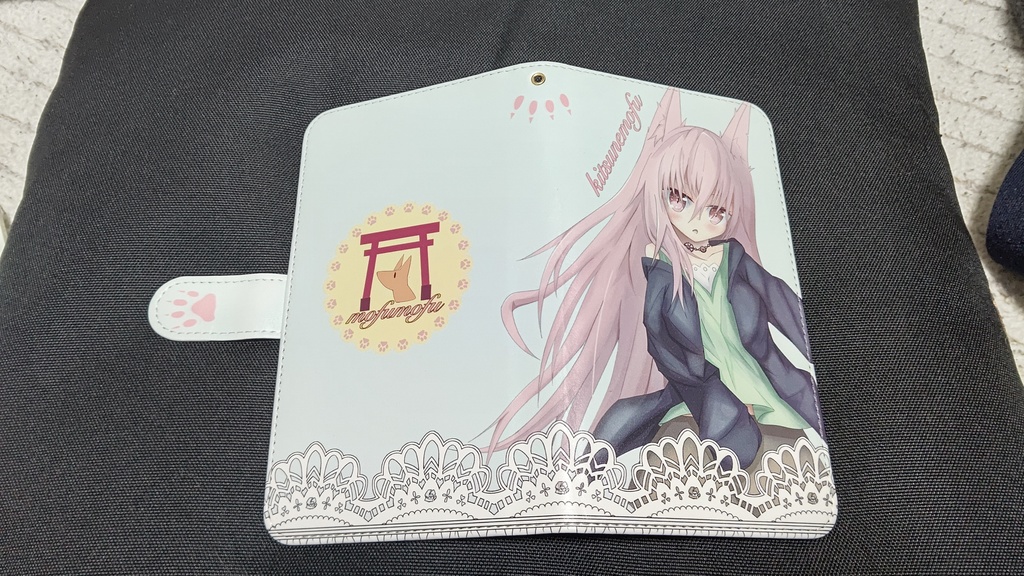 もふもふ神社 手帳型スマホケース