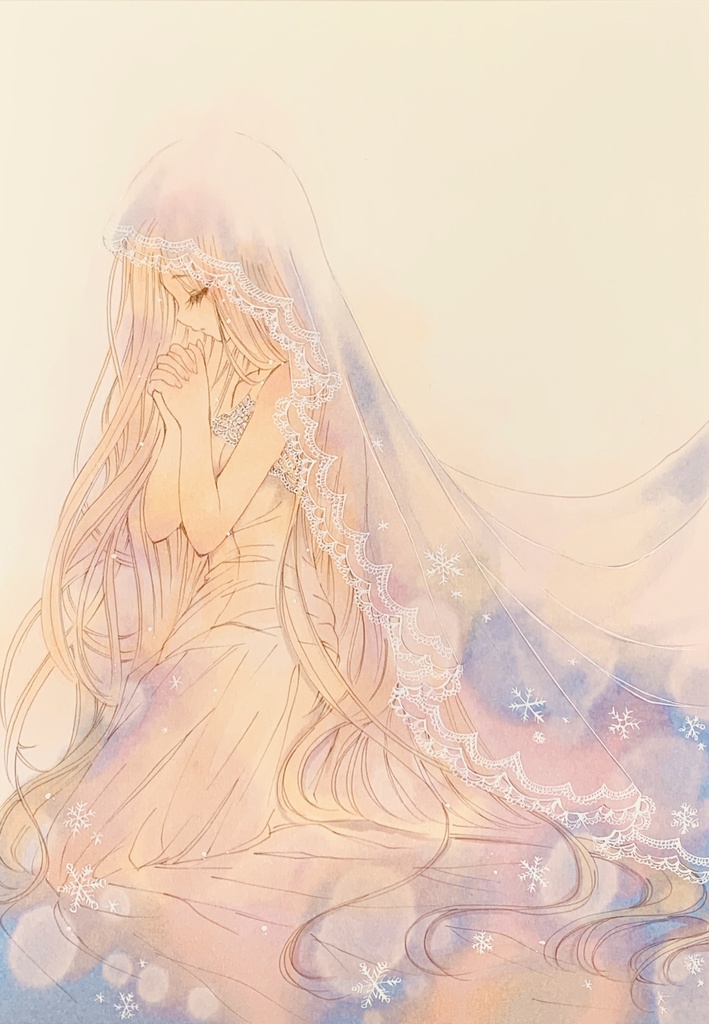 クリスマスの祈り 手描きイラスト Original B5 結希 花 Illustration Booth