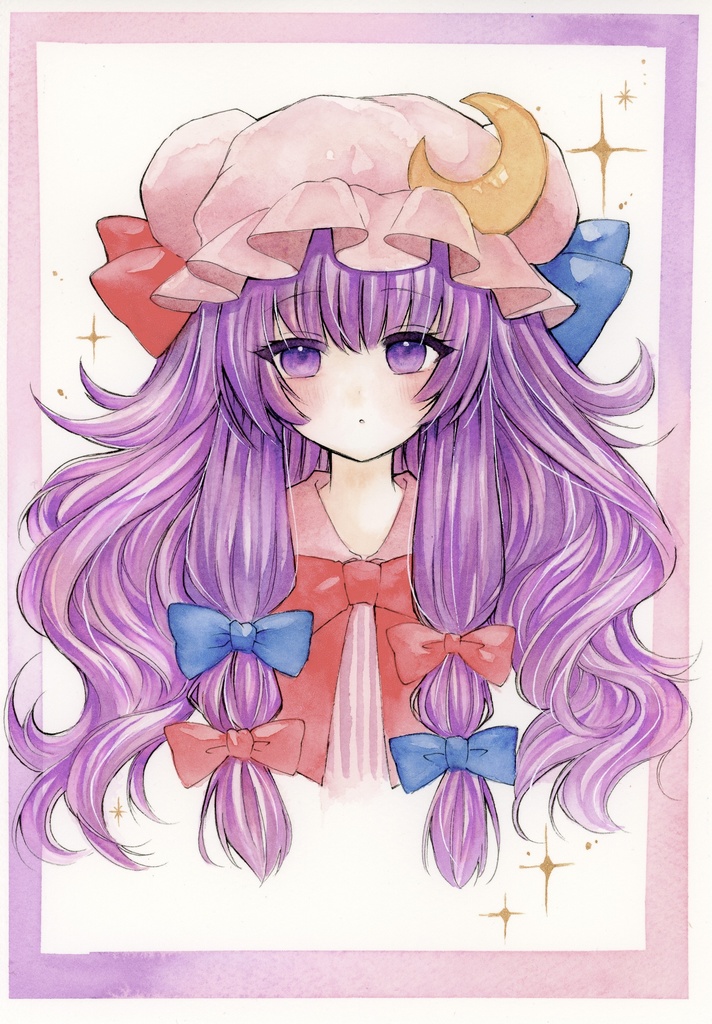 B5水彩イラスト 東方Project パチュリー