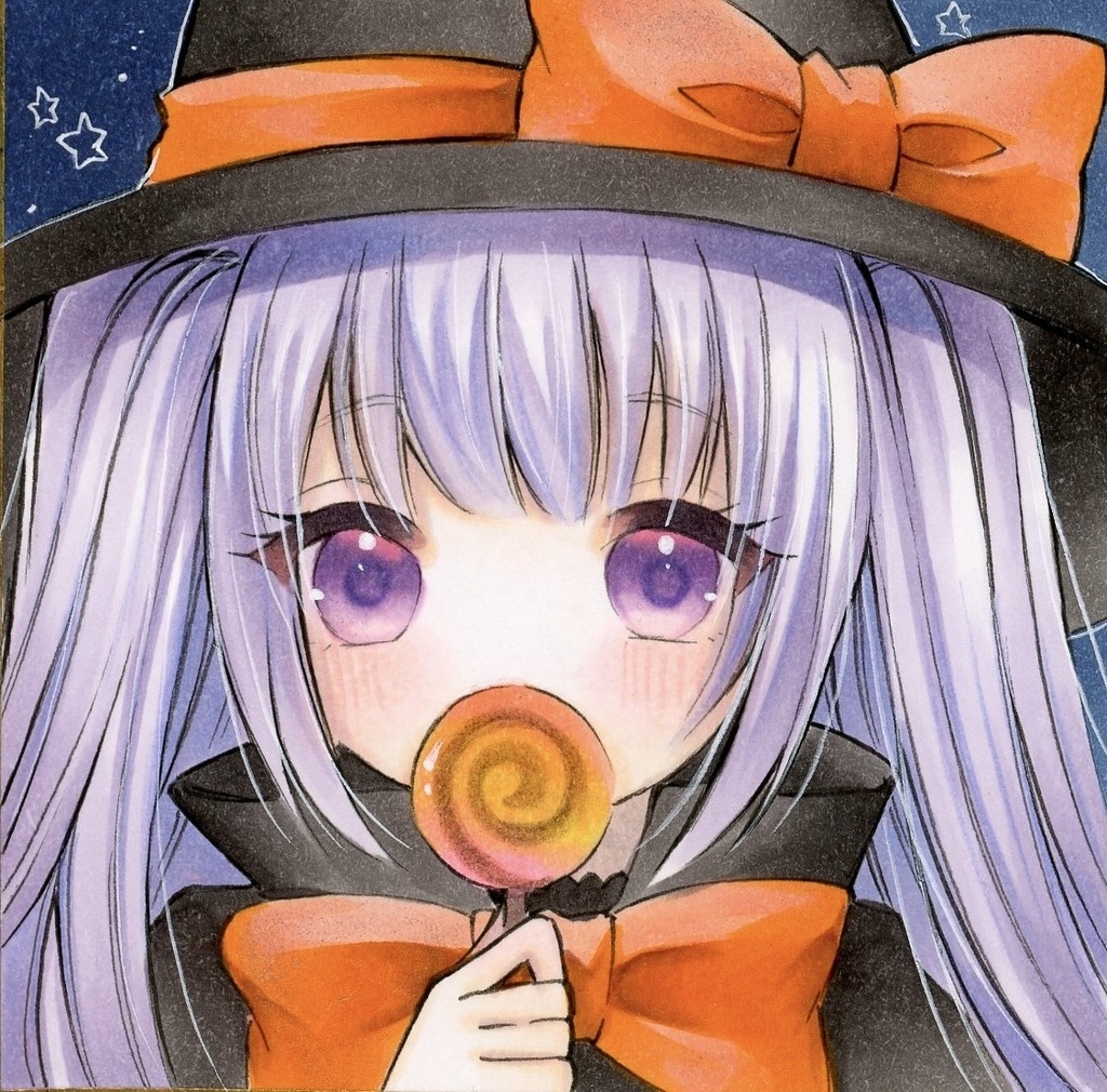手描きイラスト　豆色紙🎃