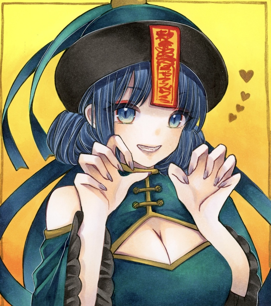 手描きイラスト　ミニ色紙🎃