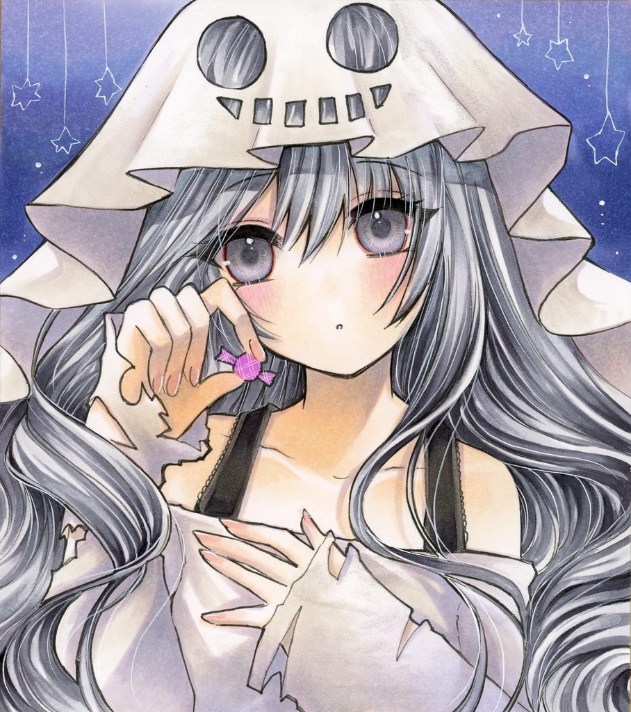 手描きイラスト ミニ色紙👻