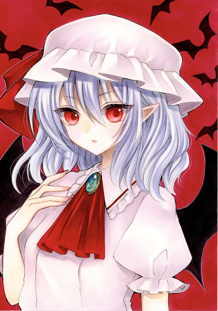 A5手描きイラスト　東方Project レミリア