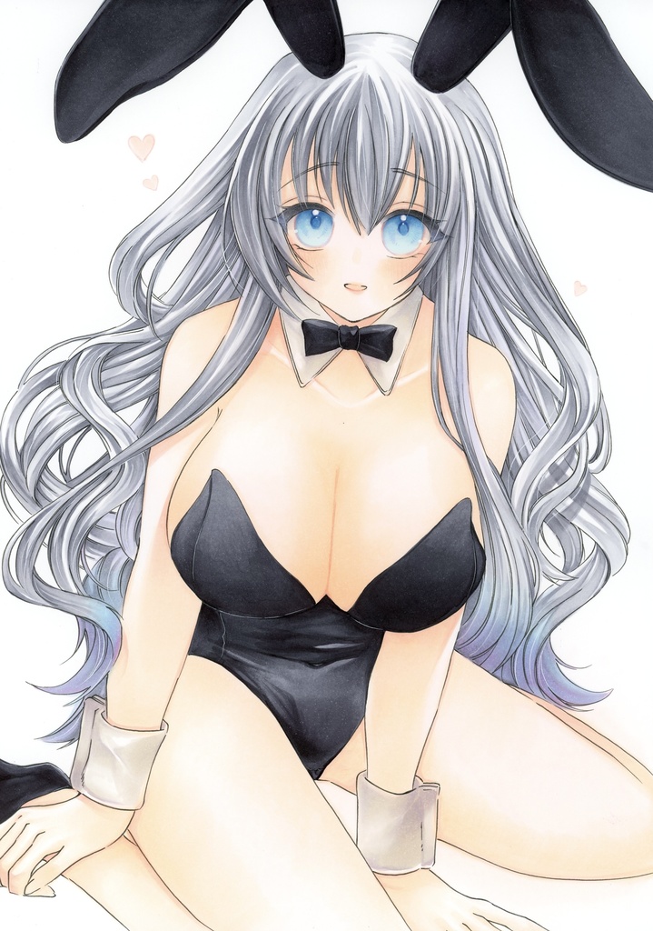 手描きイラスト オリジナル バニーガール A4サイズ