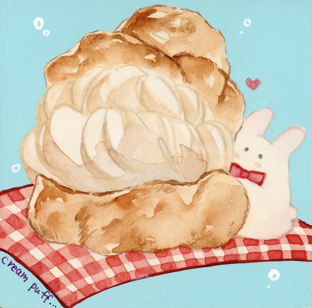 豆色紙　シュークリーム　原画