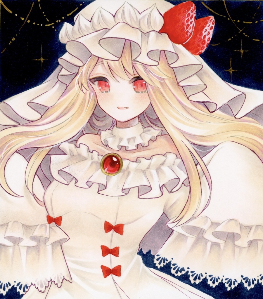 ミニ色紙 ショートケーキ擬人化🍰 原画