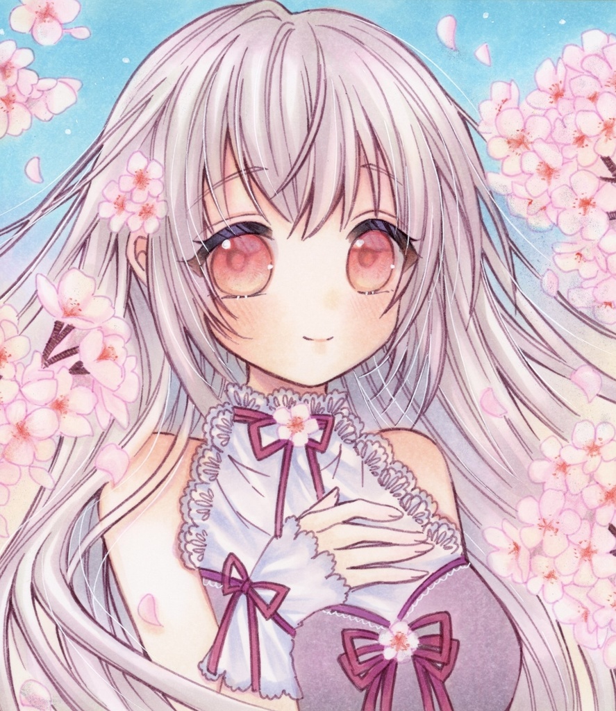 豆色紙 オリジナル 桜日和 原画