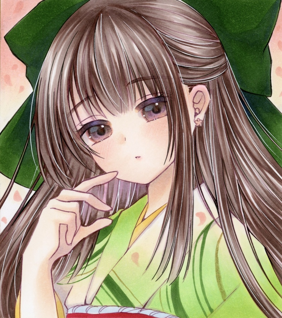 ミニ色紙 オリジナル 和 原画