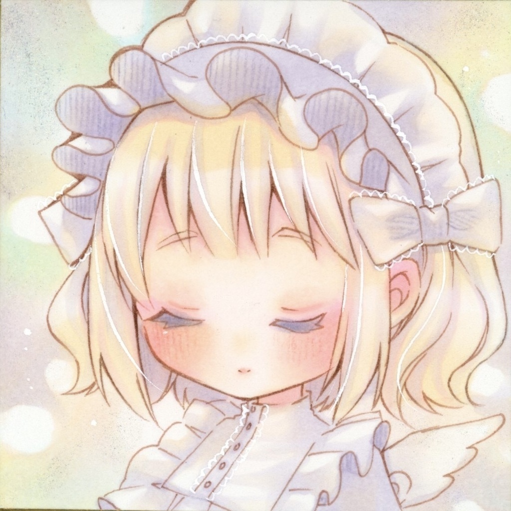 豆色紙  オリジナル 天使ちゃん 原画