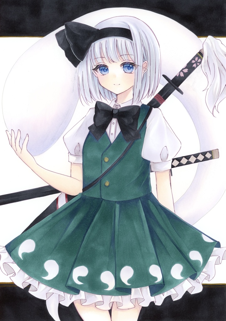 A4サイズ 東方Project 魂魄妖夢 原画